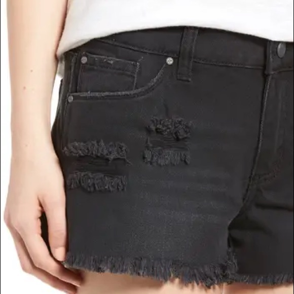 BP Fray Hem Denim Shorts Mid-Rise - Picture 2 of 10